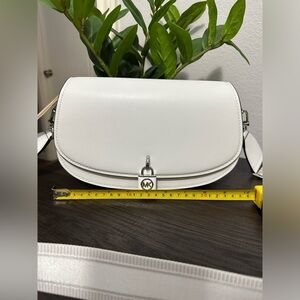Michael Kors Mila Medium Leather Messenger Bag